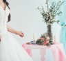 Фотосессия невесты с букетом