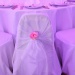 Оформление тканью свадебных стульев