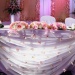 Оформление тканью стола жениха и невесты