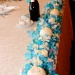 Цветочное оформление свадебных столов в голубых тонах