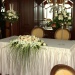 Украшение свадебных столов живыми цветами