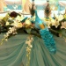 Оформление свадебного стола на бирюзовой свадьбе