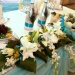 Цветочное оформление на бирюзовой свадьбе