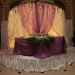 Оформление стола жениха и невесты тканями с подсветкой