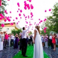 Запуск шаров на свадьбе