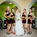 Подружки невесты на свадьбе в оранжевом цвете