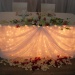 Оформление стола жениха и невесты тканью и подсветкой