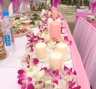Оформление стола жениха и невесты орхидеями