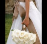 классический букет невесты из бело-кремовой розы