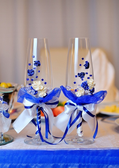 Оформление свадьбы в синем цвете