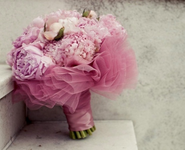 Букет невесты «Пыльно розовый»