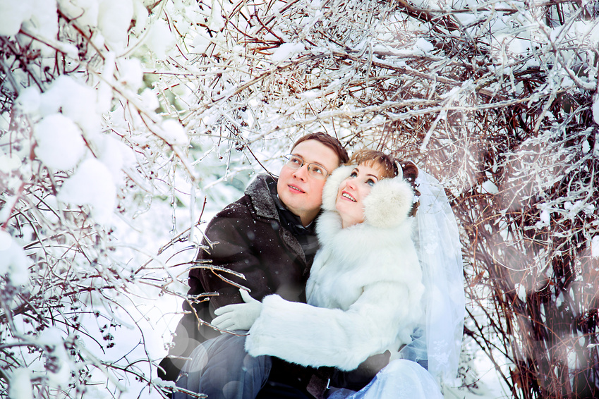 Тематическая свадьба зимой