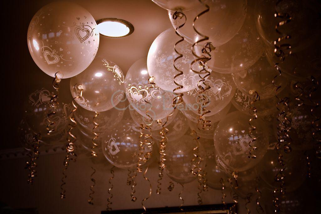 Украшение для зала на свадьбу из шаров