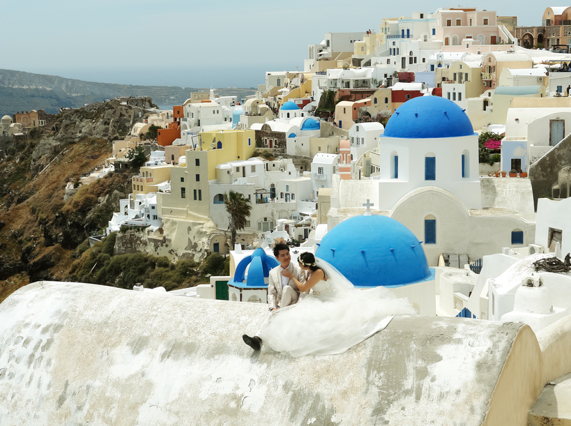 Свадьба на греческом острове Санторини