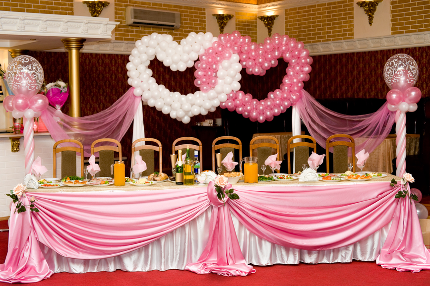 Оформление свадьбы в розовом стиле